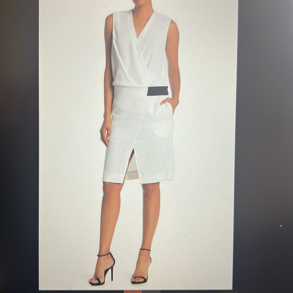 Nwt Brochu Walker White Wrap Dress Medium